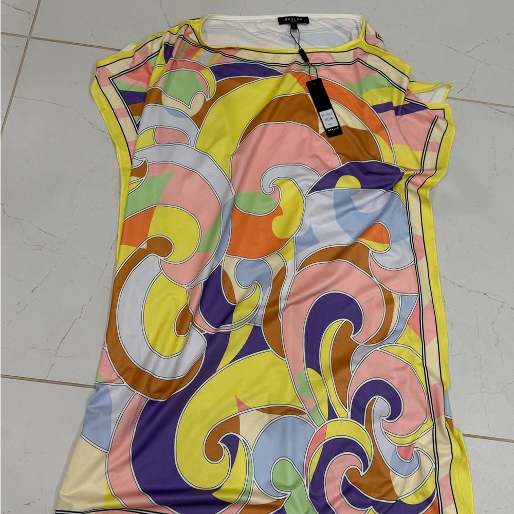 Beulah Colorful Geometric Pattern Dress